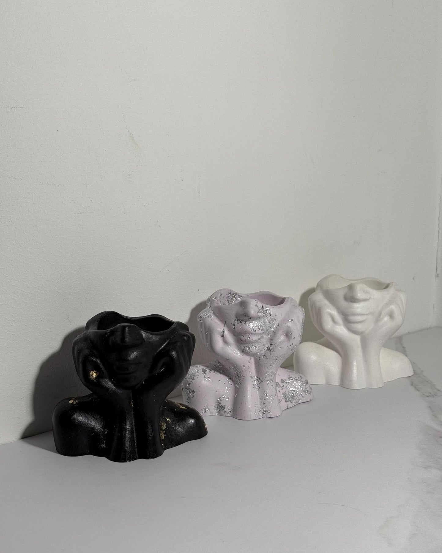 Handmade Concrete Dame - Perfect for Jewelry, Candles - Dustivy