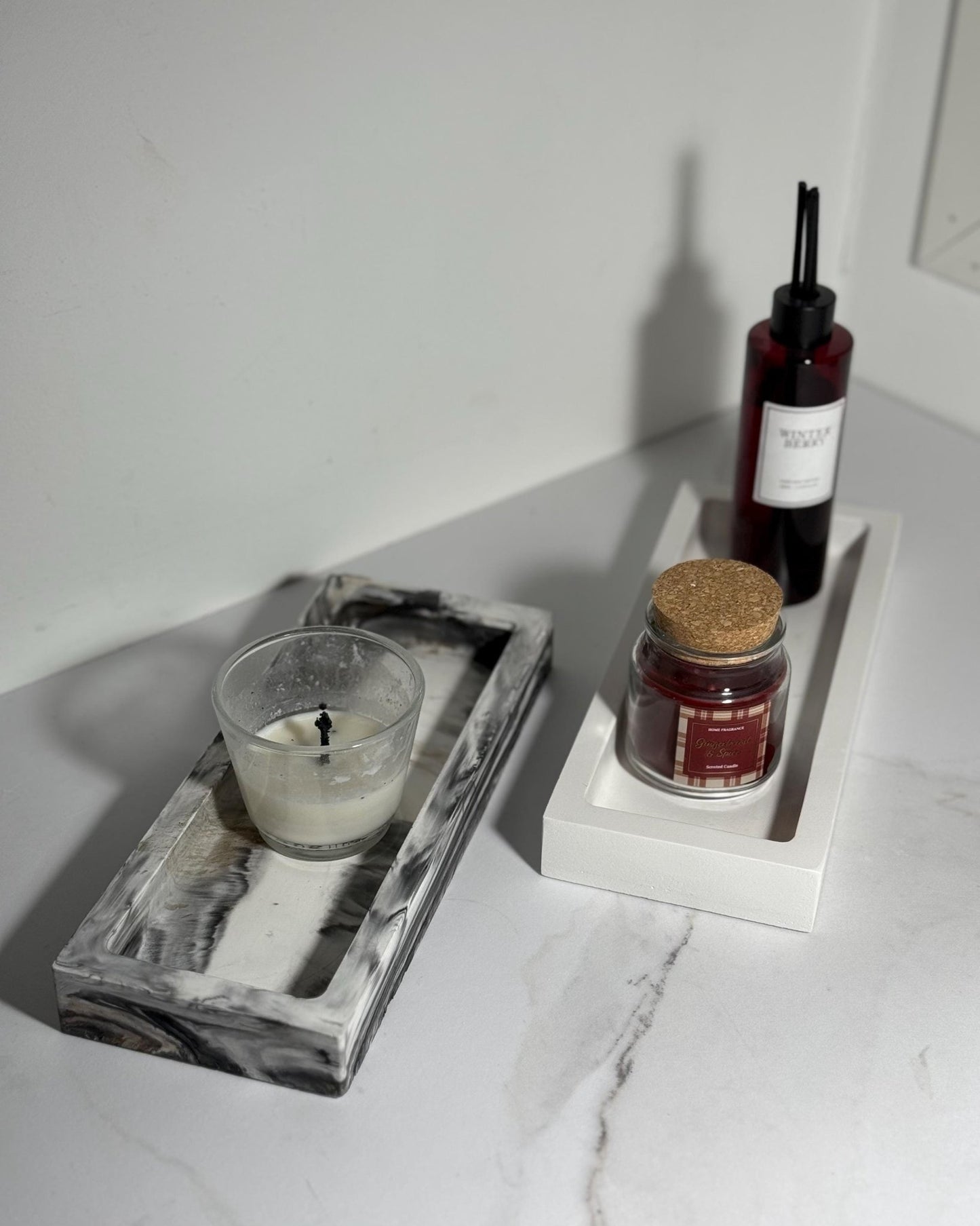 Handmade Concrete Rectangle - Perfect for Jewelry, Candles, Coffee, Vine, Cosmetics, and Perfumes - Dustivy