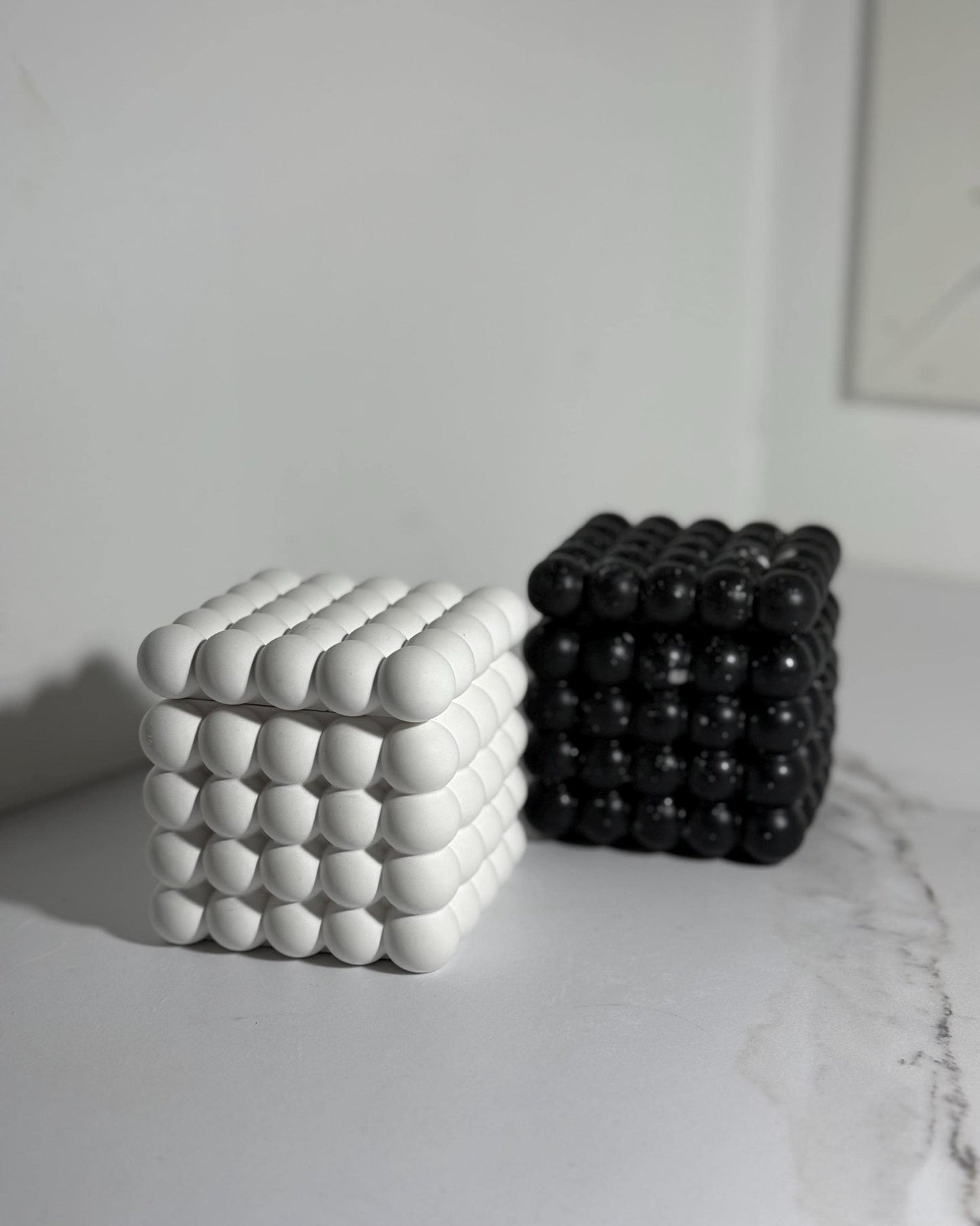 Handmade Concrete Square Bubble - Candle, Jewelry and Accessories Holder - Dustivy