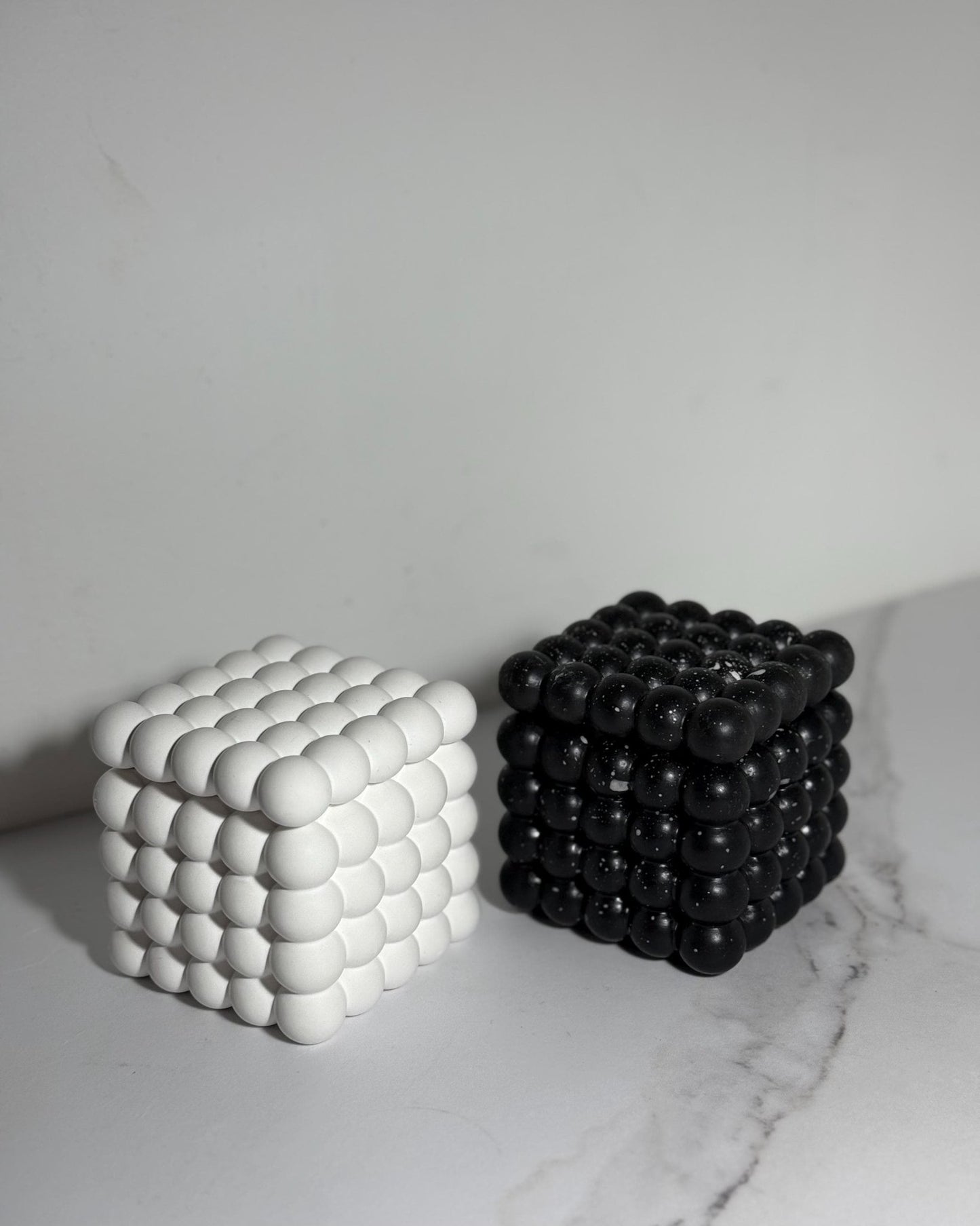 Handmade Concrete Square Bubble - Candle, Jewelry and Accessories Holder - Dustivy