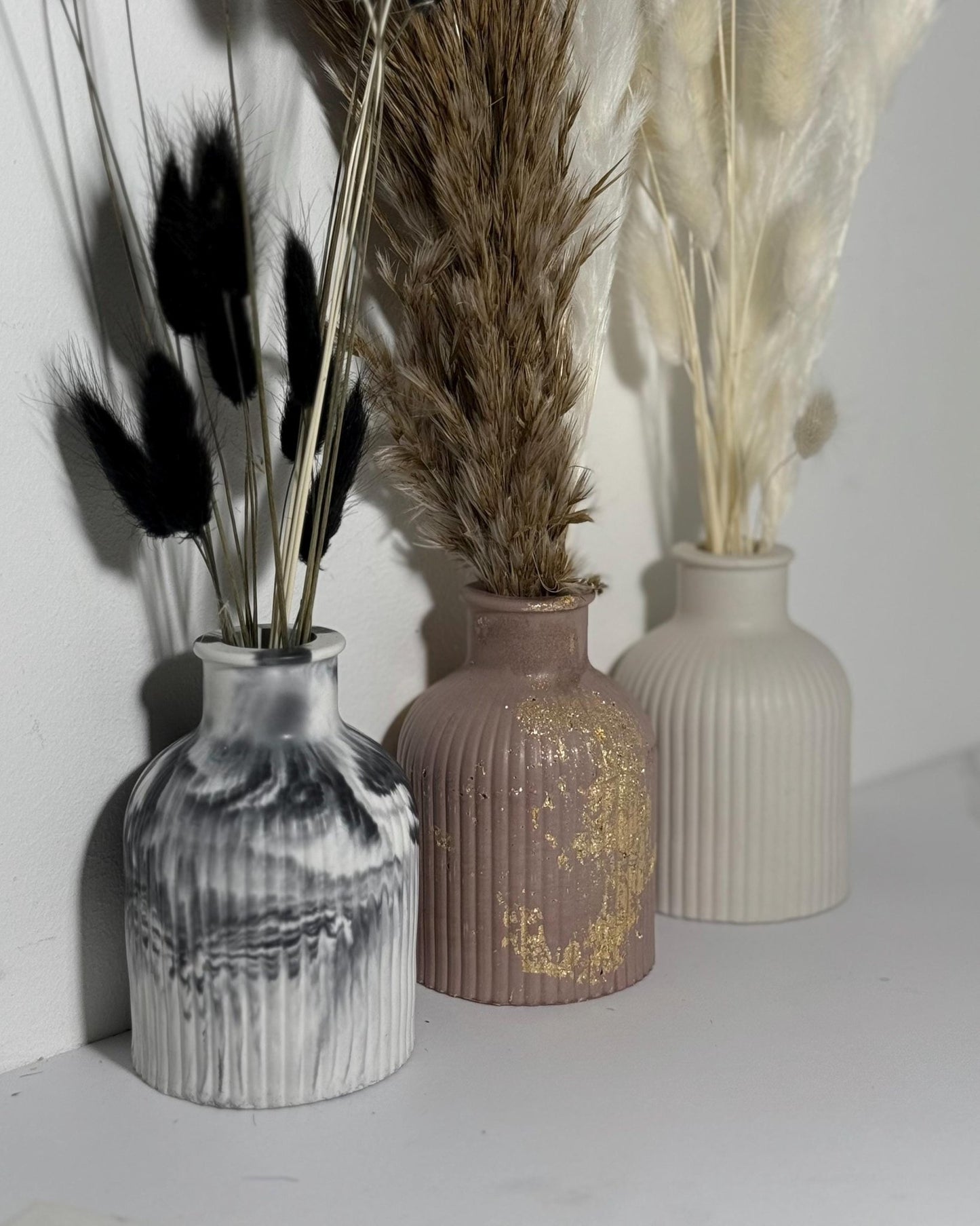 Handmade Concrete Vase - Perfect for Fresh or Dried Flowers and Decor Gift for Home - Dustivy