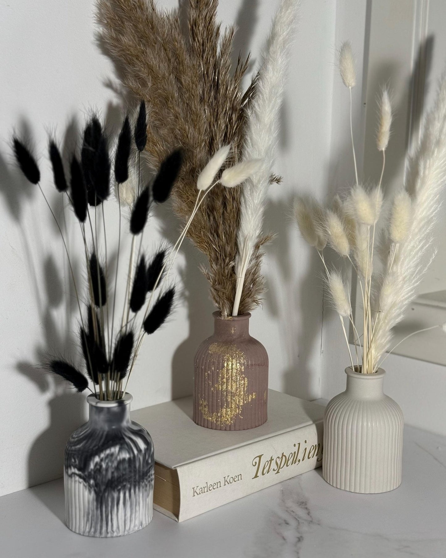 Handmade Concrete Vase - Perfect for Fresh or Dried Flowers and Decor Gift for Home - Dustivy